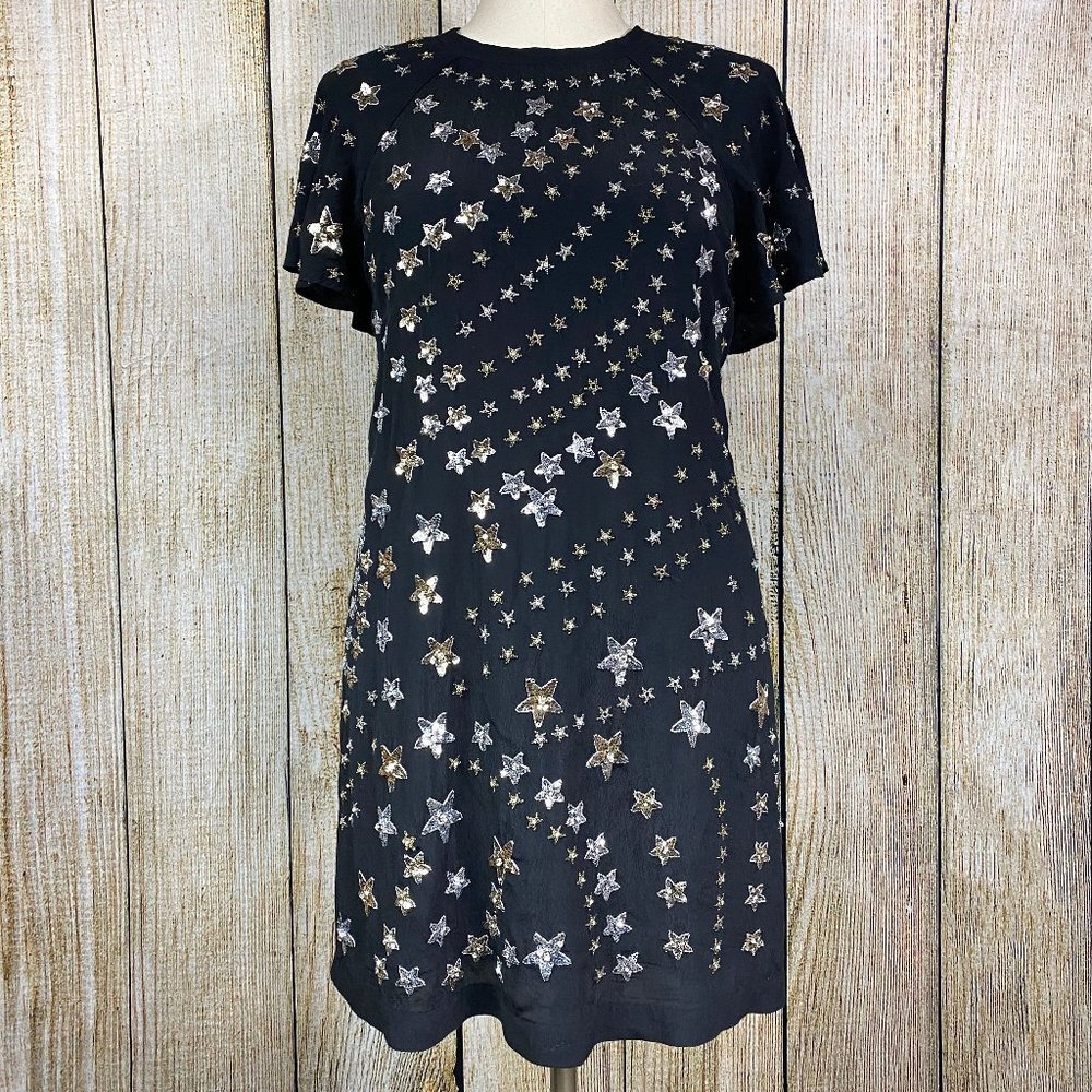 Juicy Couture Black Short Sleeve Midi Dress Size M